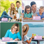Pencil Case, Big Capacity Pencil Pouch Pen Bag Multi Compartments Office Stationery Makeup Bag Stress Release Pencil Case, Multi Use Storage for Students Girls Teens Adults (Purple)