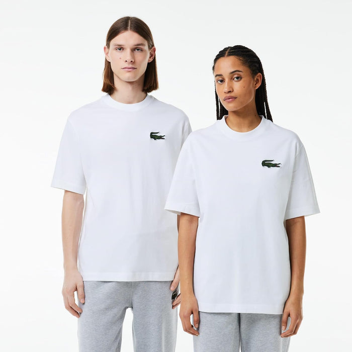 Lacoste Mens Loose Fit Large Crocodile Organic Cotton T-Shirt