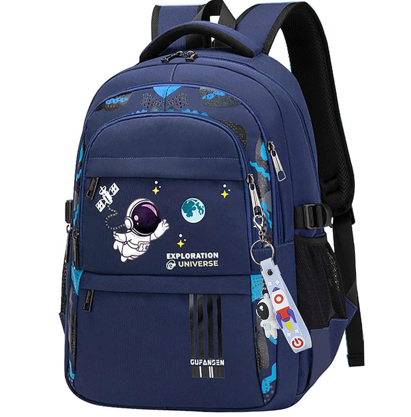 School Bag for Boys, Astronaut Backpack for Boys Teens, Large Capacity School Bags Bookbag for Kids Elementary Middle