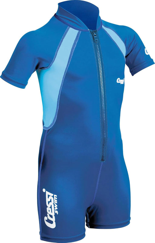Kid Shorty Wetsuit - Unisex Wetsuit for Children, Made of 1.5/2 mm Thick Neoprene (front and back) and Lycra (sides, sleeves and collar) - 3 Years Blue