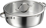 Tramontina Since 1911, 9-Piece Tempo Tri-Ply Base Stainless Steel Cookware Set with Glass Lids, Pots and Pans Kitchen Set, Induction-Ready, Oven-Safe, Dishwasher-Safe 37240028