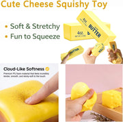 SLEEPHEAD3-Pack Food Squishies Set - Slow Rising Squishy Toys, Cheese & Bread Butter Squishy, Sensory Stress Relief Squeeze Toys, Cute Desk Fidget Toy Gift