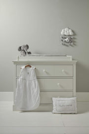 Mamas & Papas Welcome to The World Cloud and Elephant Musical Mobile with Pom Poms, Grey Elephant