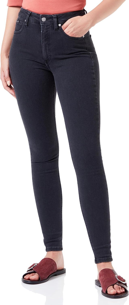 Women High Rise Skinny Denim Pants Casual Pants - Denim Black