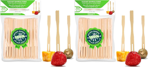 PESCADOR Fruit Picks (Short Fork, 100 Count) (Pack of 2)