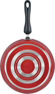 Prestige 8 Piece Non-Stick Cast Aluminium Cookware sets Induction Base Non Stick Aluminium Casserole Milk Pan Fry Pan - Red