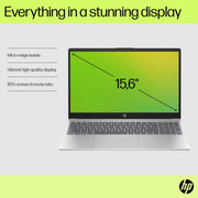 HP Laptop 15-fd0050ne, 15.6" FHD, 13th Gen Intel Core i5, 8GB RAM, 512GB SSD, 2GB NVIDIA GeForce MX570, Windows 11 Home, En -Ar KB, Natural silver - 9P2X1EA