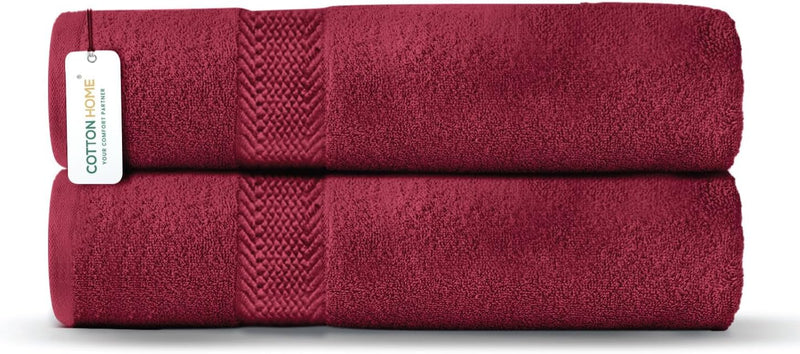 Cotton Home Rest Bath Towel- Set of 2 Sky Blue, Cotton Towel | 70x140cm / 27x55 inch, Luxury Hotel Towel Set Absorbent Durable Lightweight Washable Quick Dry Spa Quality Beach Pool Family Bath Towel.