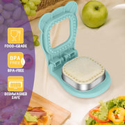 Uncrustable Sandwich Maker 2 Pack, Square and Circle Shape Sandwich Cutter and Sealer, Cookie Cutters, Perfect for Family Breakfast, PB&J, Lunch Box, Bento Box, Bread, Pies, Pancakes
