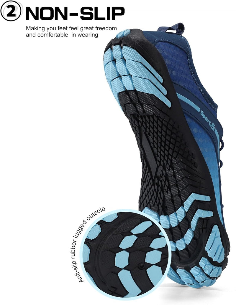 TcIFE Water Shoes for Men Women, Beach Shoes Summer Outdoor Footwear, Barefoot Socks, Quick Dry, for Beach, Swim, Pool, Surf, Boat, with Drain Holes