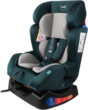 The Moon Brand Sumo Car Seat Birth to 6yrs Baby Travel Gear Convertible Rear & ForwardFacing Booster Seat Reclining Car Seat for Group 012 Child Comfort Car Accessories-Black - Green