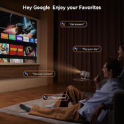 Wanbo Vali Smart Projector with WiFi and Bluetooth, Outdoor & Home Movie Projector 1080p Native, Auto Focus & Keystone, Built-in Streaming Apps & Google Store Android TV 11.0/900 ANSI/ 200 Stand