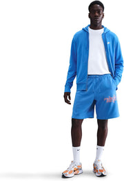 mens Club Big Brush Short Swoosh Sport Shorts (pack of 1) - LT PHOTO BLUE/(TOTAL ORANGE)