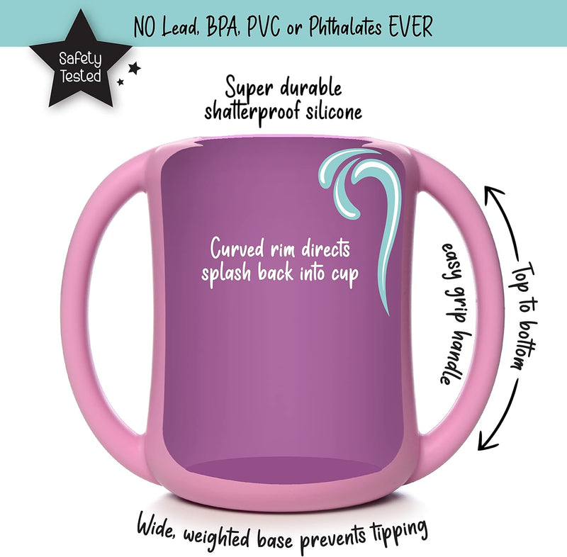PrimaStella Unbreakable Silicone Baby and Toddler Training Cup (Periwinkle)