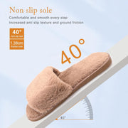 URbazaar Women‘s House Slippers Faux Fur Fashion Warm Shoes Woman Slippers Comfortable Home Furry Slippers,Lightweight Non Slip House Slippers For Cozy Indoor Outdoor