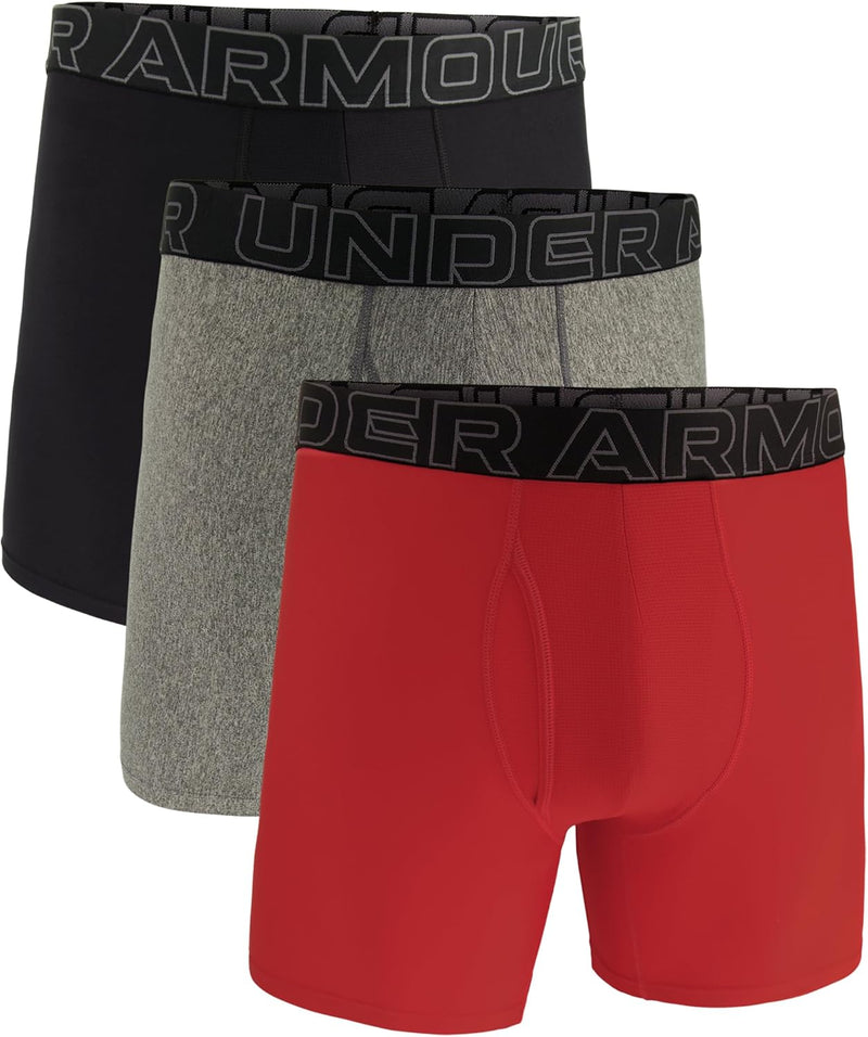 Under Armour mens Ua Performance Tech Boxerjock 6in 3-pack Boxer Briefs (pack of 3)