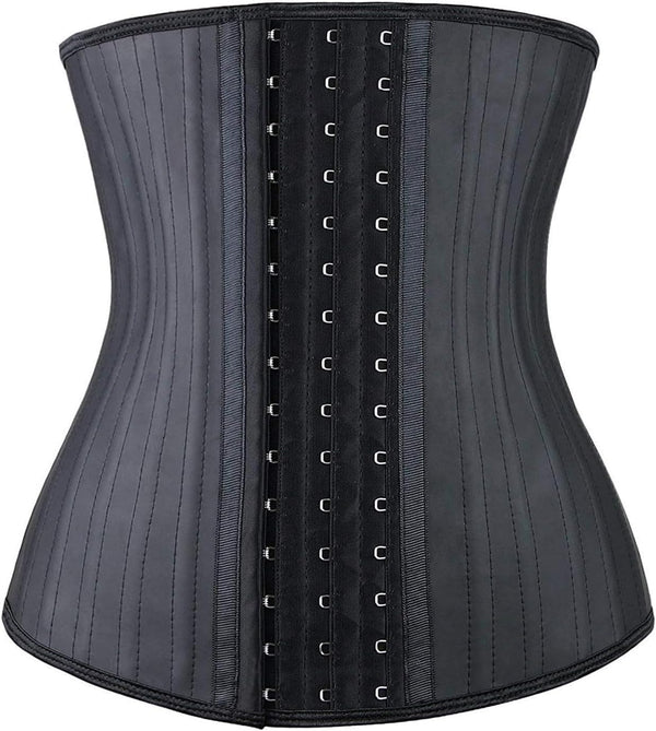 Waist Trainer for Women, Body Shaper Waist Trimmer Slimming Belt for Women Gym Weight Loss, Latex Underbust Waist Cincher Corset Sport Girdle Hourglass - Black