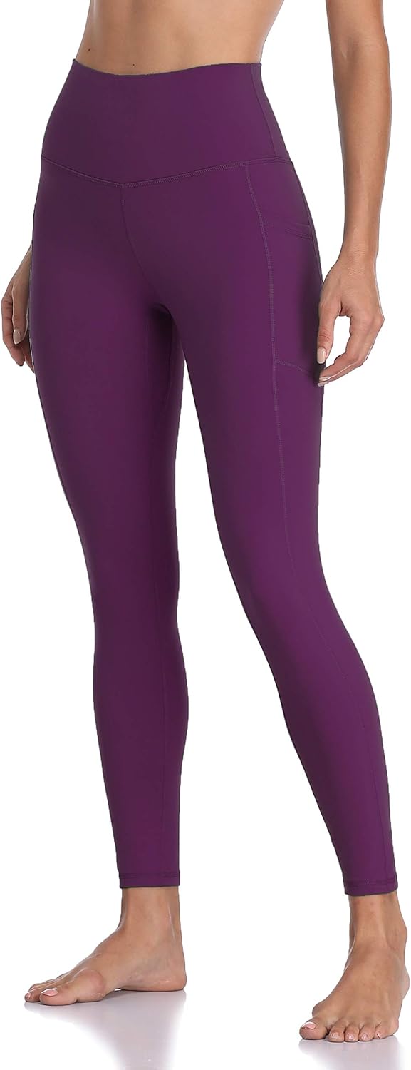 Colorfulkoala Women's High Waisted Tummy Control Workout Leggings 7/8 Length Yoga Pants with Pockets