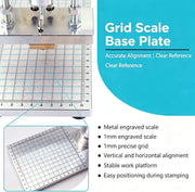 Adjustable 0-16cm Embossing Hot Foil Stamping Machine 14x22x36cm Bronzing Machine Manual Leather PVC Paper Logo Stamper with Temperature Control