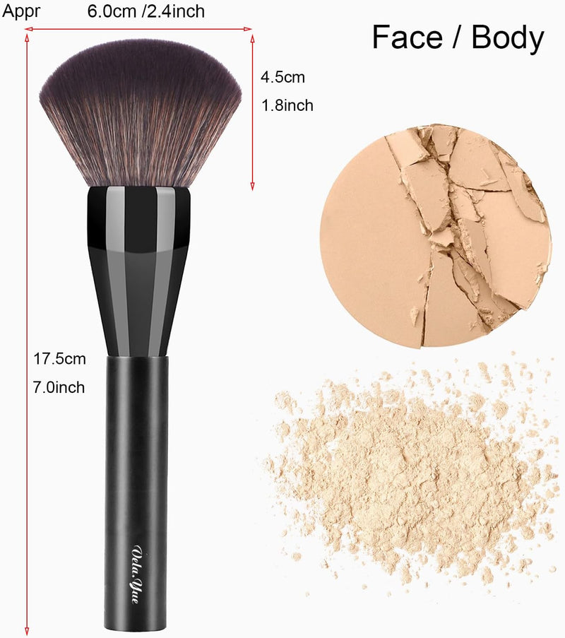 Vela.Yue Super Large Powder Makeup Brush Face Blush Bronzer Mineral Foundation Beauty Cosmetics Tool