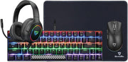 Power Pack V2 4-in-1 Gaming Bundle Keyboard, 65g Lightweight Mouse, Headset with 50mm Drivers & Mousepad - Black