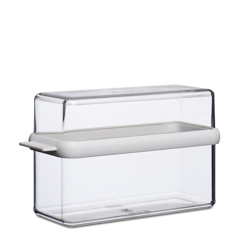 Mepal omnia Knäckebrotdose Stora weiß – Transparent und passend für eine Packung Knäckebrot, SAN/TPE, 9 x 12.8 cm
