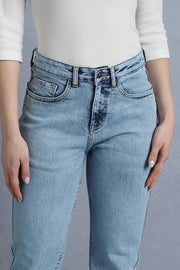 Women's Straight Jeans (INKSS23WJN-013_Denim Drama_36)