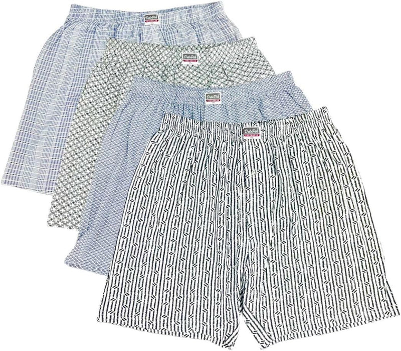 Delopik Men printed cotton boxer Pack of 4 pcs underwear boxer brief shorts multicolor (made in india)