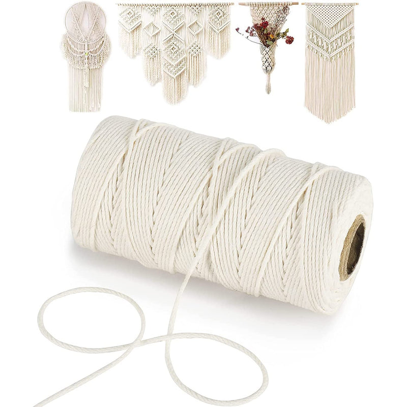 ECVV® 100 M Cooking Twine, Strong Food Safe Cotton Wraps String for Tying Meat, Baking, DIY Crafts, Gifts Making Sausage Packaging Decoration Macrame Cord Thickness 2MM