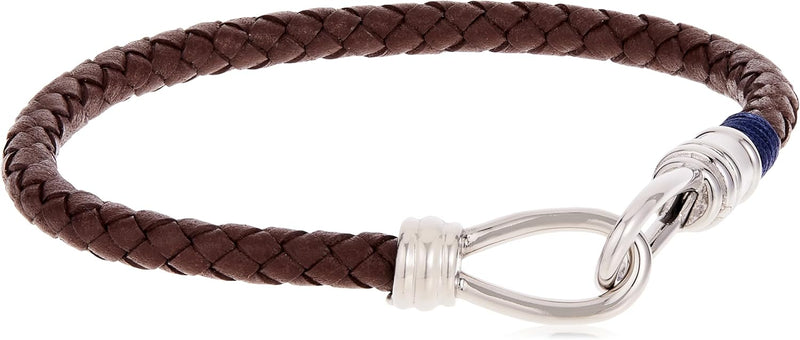 Metal Stainless Steel Bracelet With Heart Shaped Pendant For Women - Leather