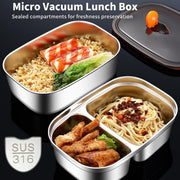 Lunch Box Bento Lunch Box 316 Stainless Steel Lunch Box 1200ML1 1700ML1 For Adults Micro-Pressure Freshness-Locking Technology with Cutlery And Thermal Bag
