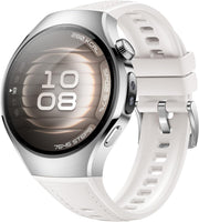 WATCH 5 42mm Smartwatch, Multi-sensing X-TAP technology, Real-Time Fingertip Blood Oxygen, eSIM, Intuitive Smart Gestures, iOS&Android, Beige, 3 months extended HuaweiCare+(Amazon Exclusive) - 42mm White