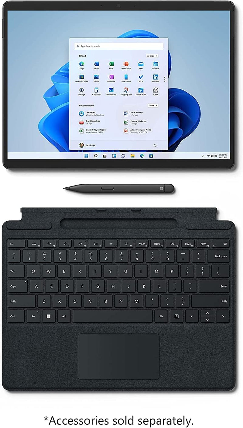 Microsoft Surface Pro 8-13 Inch 2-In-1 Tablet Pc - Silver - Intel Core I5, 8Gb Ram, 128Gb Ssd - Windows 11 Home - Device Only, 2021 Model, 8Pn-00002, Delia I5/8/128 Home