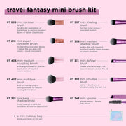 Real Technique Travel Fanstasy Mini Brush Kit, Makeup Brushes, Mini Sized Brushes, Perfect For Travel or On The Go, 10 Piece Set, Purple - Single