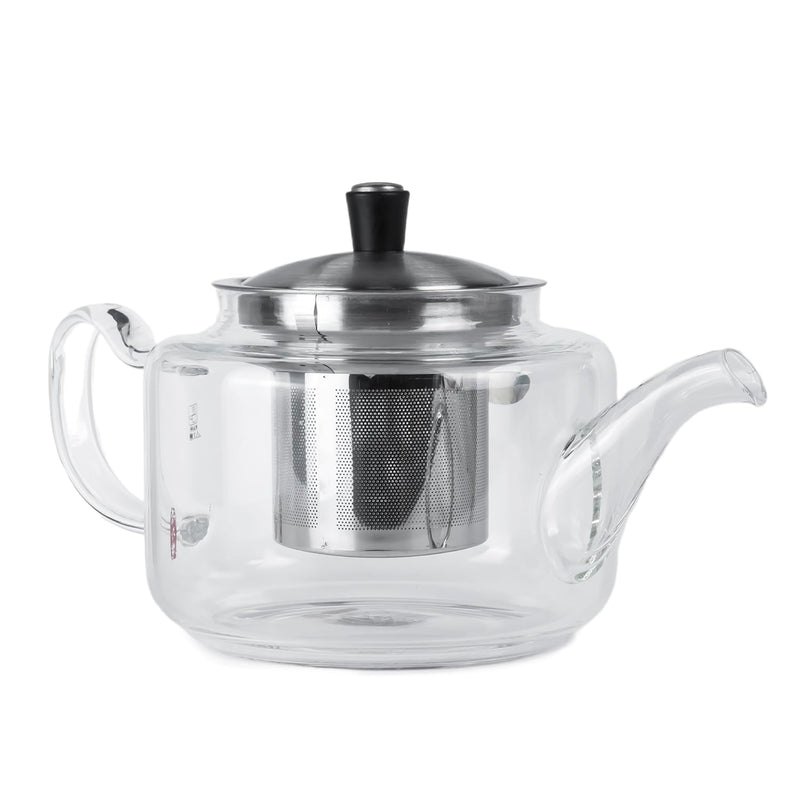 Cuisine Art Glass Teakettle - 720ml Capacity, Glass Tea Pot with Infuser, Microwavable, Tea Strainer for Loose Leaf Tea and Blooming Tea