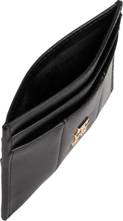 Women's TH ICON CC Holder Quilted AW0AW17745 Cardholder, Black (Black), One Size