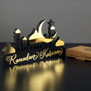Wooden Islamic Acrylic Table Top | Ramadan Home Decor items

