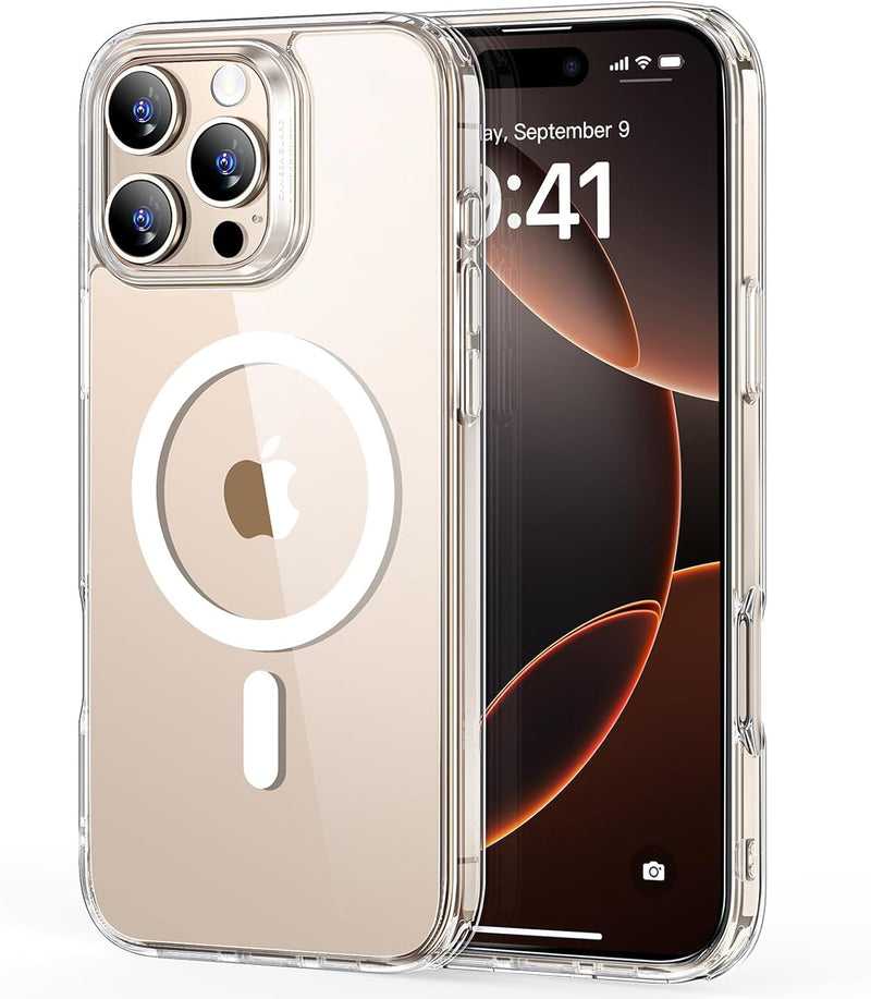ESR for iPhone 15 Pro Max Case, Compatible with MagSafe, Military-Grade Protection, Yellowing Resistant, Scratch-Resistant Back, Magnetic Phone Cover for iPhone 15 Pro Max, Classic Series, Clear - iPhone 16 Pro Zero_Clear