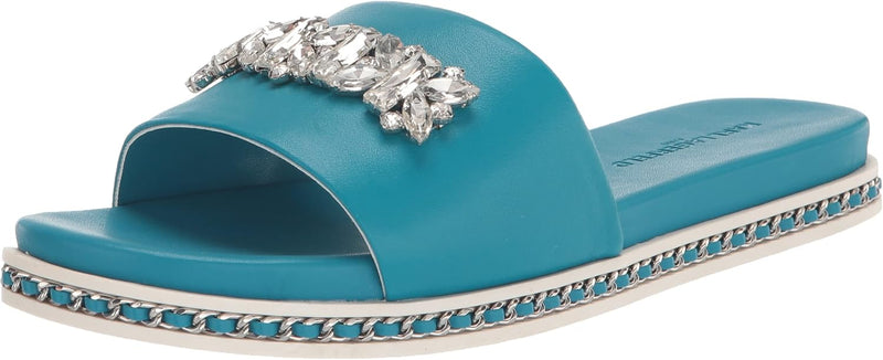 Paris Women's Bijou Fashion Slide Sandal - Diva Blu