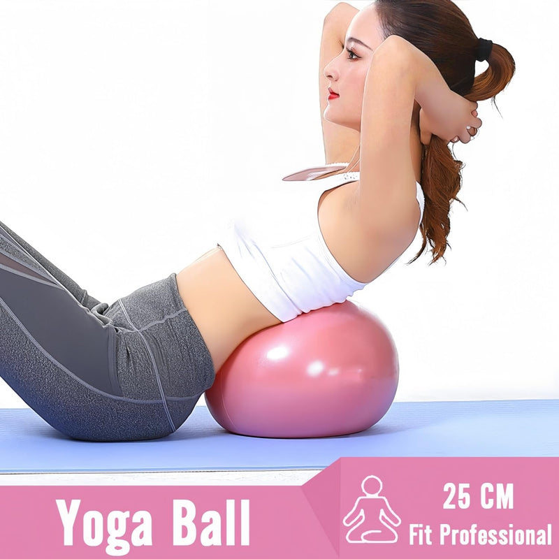 5-Piece Yoga Fitness Set with Resistance Belt, Tension Belt, 25cm Exercise Ball, Yoga Ring, Pilates Equipment for Toning Yoga Gym Fitness, Yoga Fitness Set Pilates Equipment