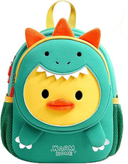 Cute Toddler Backpack Toddler Bag Schoolbag Animal 3D Cartoon Mini Travel Bag for Baby Girl Boy 2-8 Years Small Kids Daypack,Dinosaur Duck, multi
