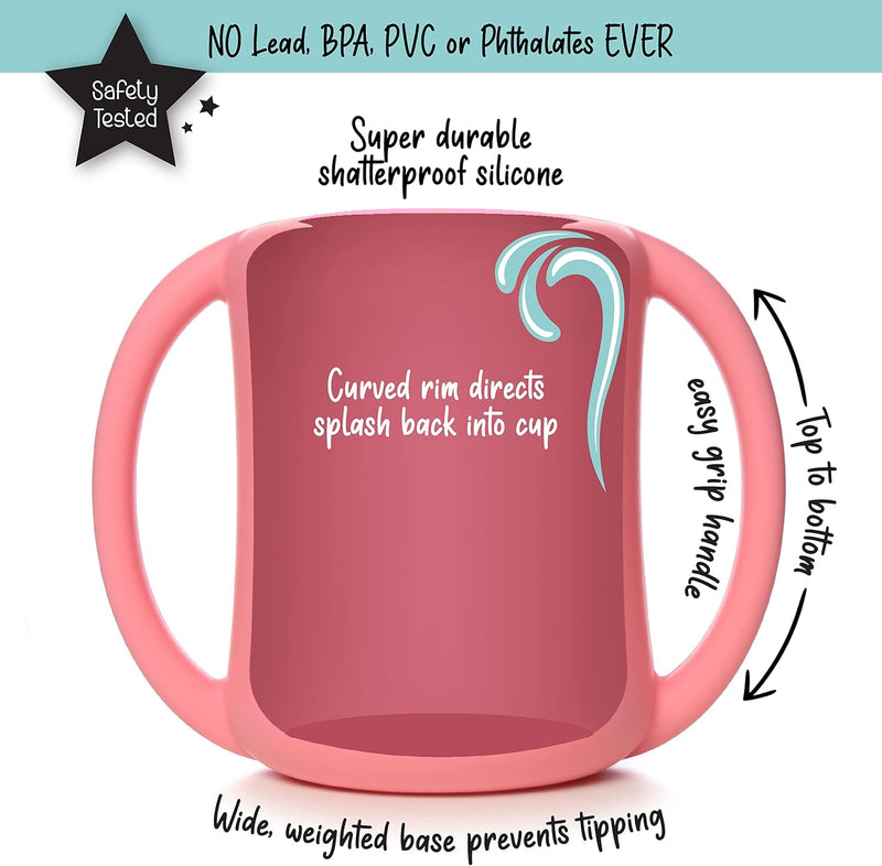 PrimaStella Unbreakable Silicone Baby and Toddler Training Cup (Periwinkle)