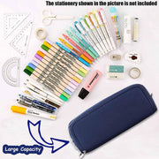 Large Capacity Pen Pencil Case with 3 Compartments, Teenagers Girls Pencil Case Office Supplier Holder Box Organizer, Multi-functional Pen Pouch Organizer for Office School Teen Girl Boy Men Women