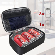 Small Lunch Bag for Men Women Insulated Lunch Box Mini Lunchbox Thermal Lunch Boxes Adult Lunch Pail Petty Food Containers Portable Cooler Bags Reusable Snack Bag Loncheras Para Hombres Black