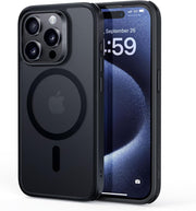 ESR for iPhone 17 Pro Max Case, Camera Control Cover, Compatible with MagSafe Accessories, TPU, Military-Grade Drop Protection, Shock-Absorbing Air Guard Corners, Hybrid Series, Clear - iPhone 15 Pro Max A-Frosted Black