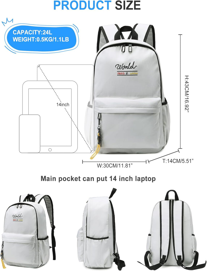 VECAVE Lightweight Casual Laptop Backpack Purse for Women,Travel Backpack with laptop compartment