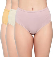 Women's Super Combed Cotton Mid Low High Rise Coverage Hipster Full Briefs Breathable with Concealed Waistband Ladies Underwear Panties - Light Assorted 1