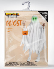 Spooktacular Creations Ghost Costume for Kids with Pumpkin Basket, Scary Halloween Costume for Boys