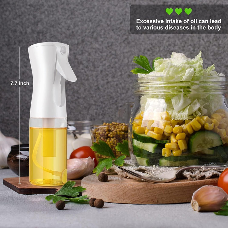 Oil Sprayer for Cooking, 200ml Olive Oil Sprayer Mister, Olive Oil Spray Bottle, Kitchen Gadgets Accessories for Air Fryer, Canola Oil Spritzer, Widely Used for Salad Making, Baking, Frying, BBQ
