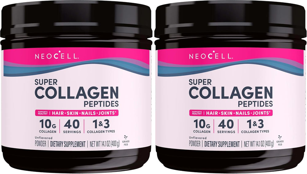 Grassfed Collagen Peptides Powder Type 1 & 3 Unflavored 10g Supports Healthy Hair & Skin & Nails & Joints & Easily Mixable 7 Oz (200g)
